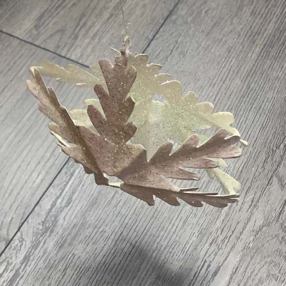 White snowflake Ornament, pink purple glitter shine sparkle, holiday decorations - Picture 10 of 15